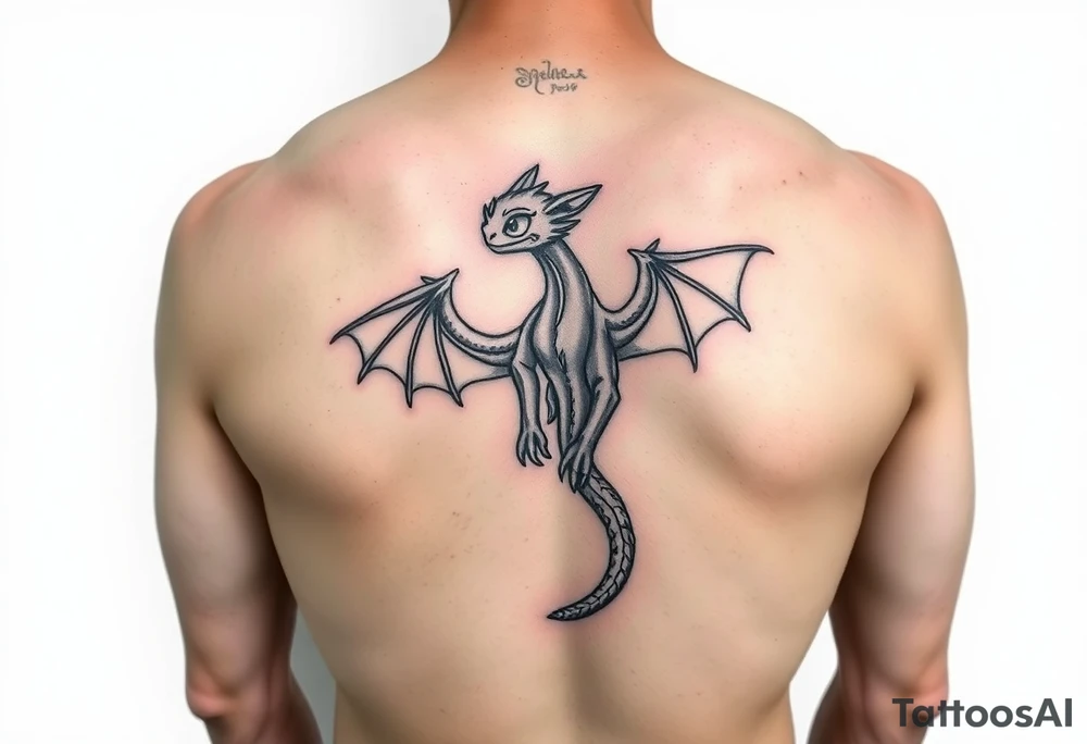Toothless on forearm tattoo idea