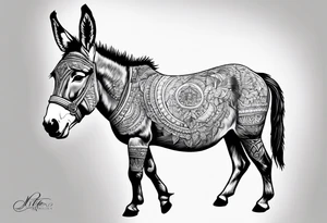 A donkey tattoo idea