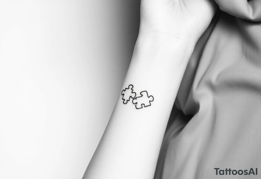 Tattoo that symbolizes grief and loss that's a puzzle tattoo idea