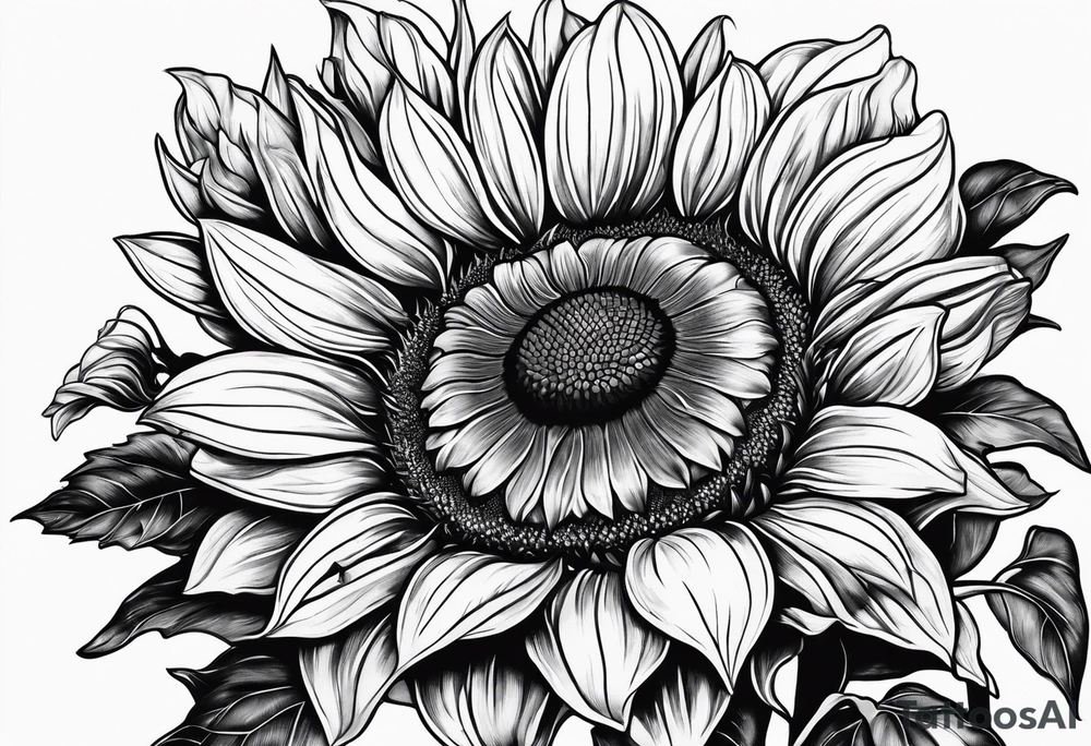 a sunflower, a bumble bee, a lemur tattoo idea a sunflower, a bumble bee, a lemur tattoo idea