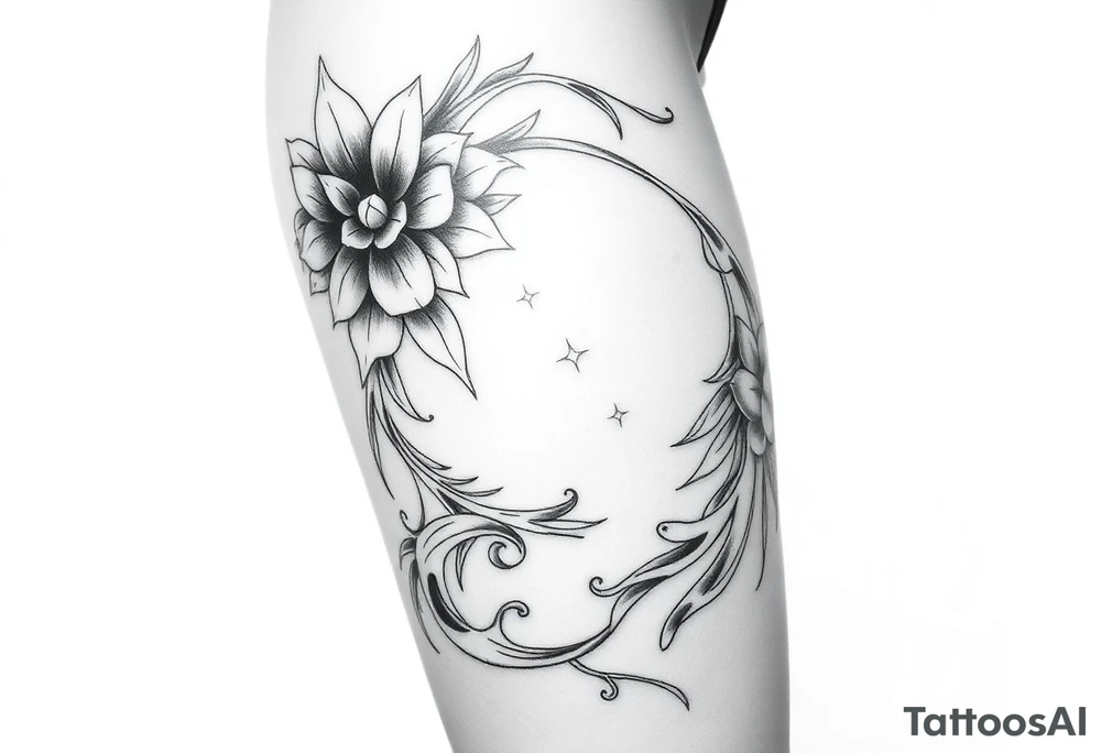 Thigh tattoo that wraps around tattoo idea