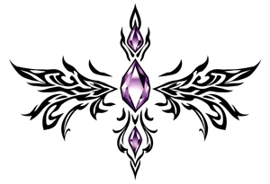 amethyst birthstone mother of 3 girls tattoo idea