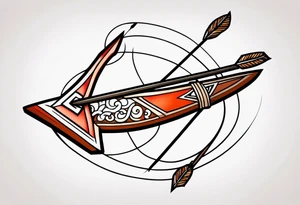 bow and arrow at rest tattoo idea