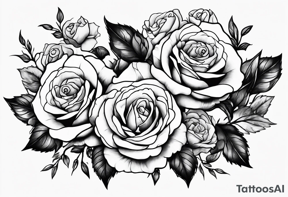 Gemini constellation made of roses tattoo idea