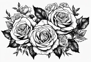 Gemini constellation made of roses tattoo idea