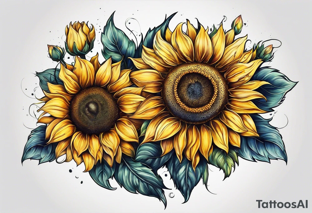 flower, sunflower, tattoo idea