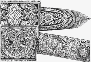 henna sleeve tattoo idea