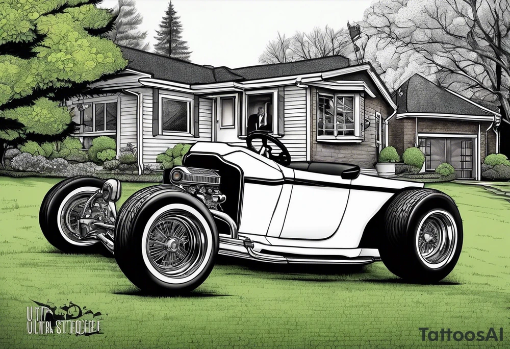 Don Draper mowing the lawn tattoo idea