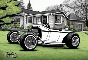 Don Draper mowing the lawn tattoo idea