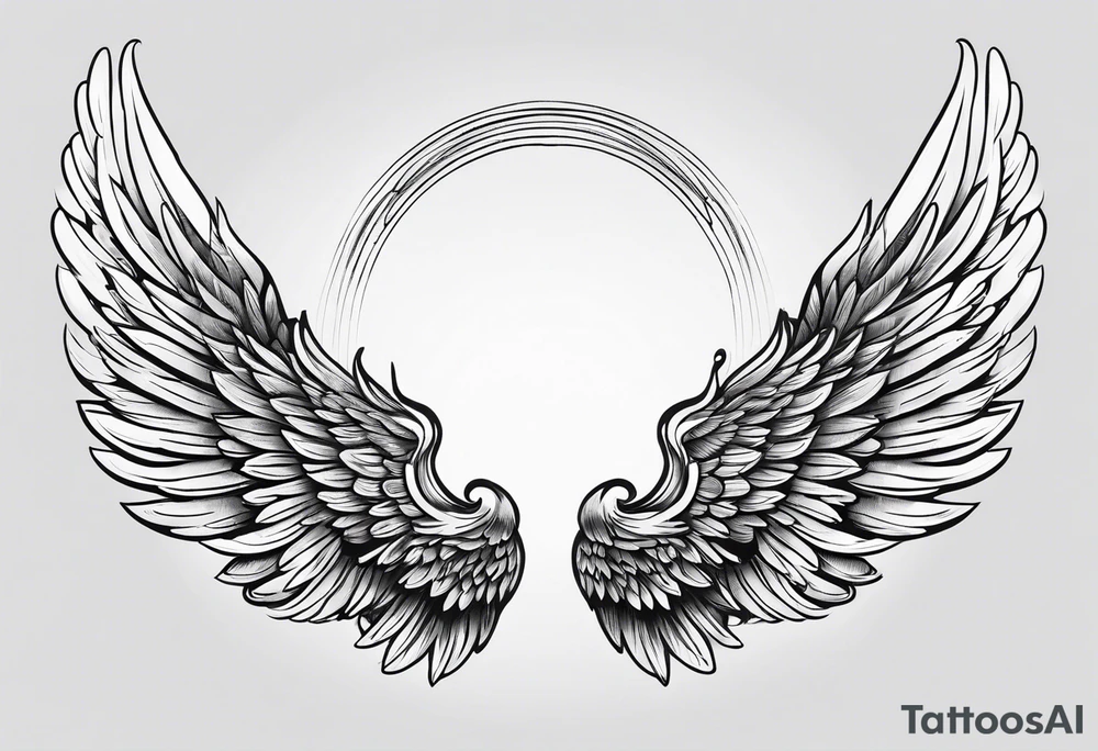 Angel wings tattoo idea