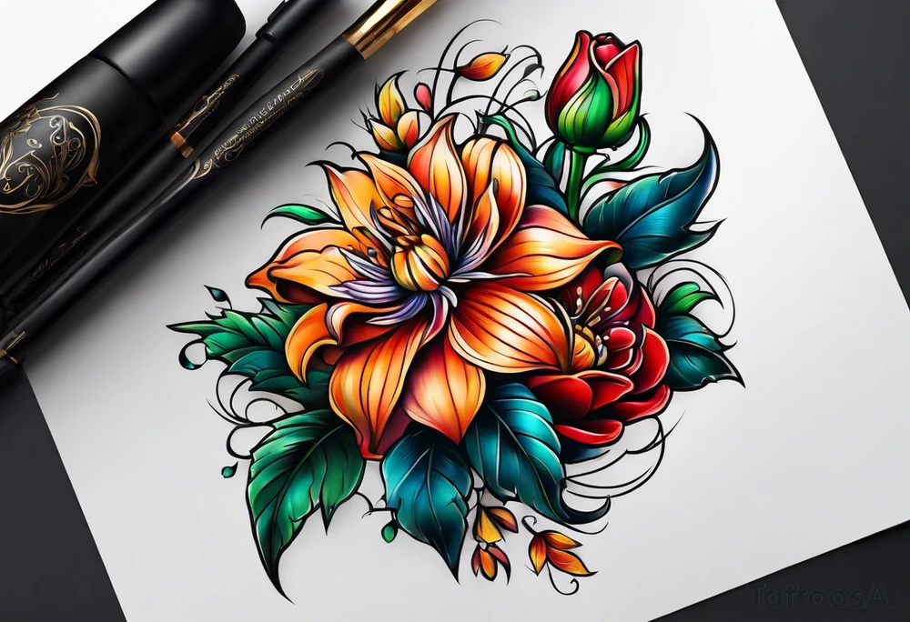 Flowers tattoo idea
