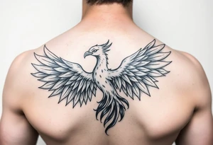 phoenix aesthetic unique anime theme tattoo idea