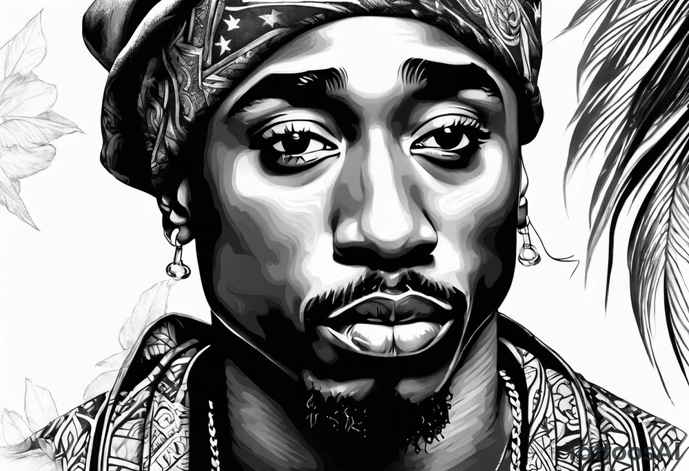 2pac as a sleeve tattoo idea