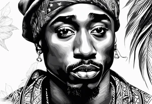 2pac as a sleeve tattoo idea