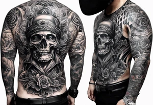 A person being misunderstood 
Full detailed sleeve tattoo idea