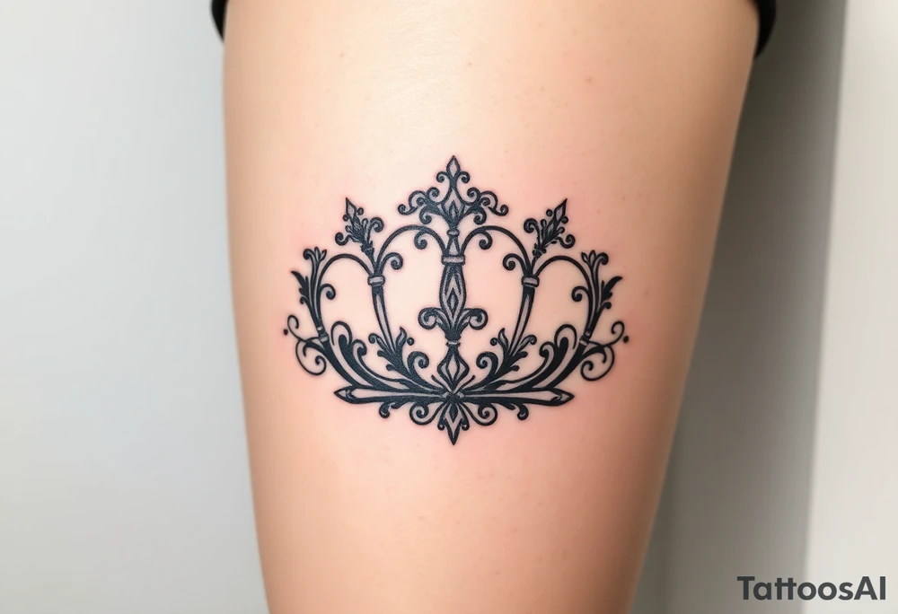 majestic crown tattoo idea