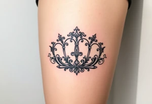 majestic crown tattoo idea