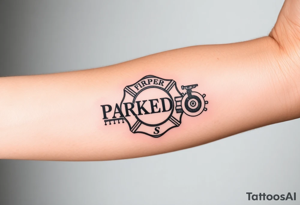 Parker and Ryder on forearm. Fire department tattoo idea