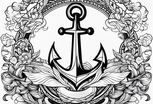 Anchor with storm tattoo idea