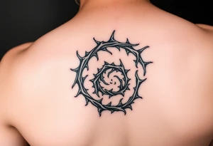 Thorn wrapped going down as a spiral tattoo idea
