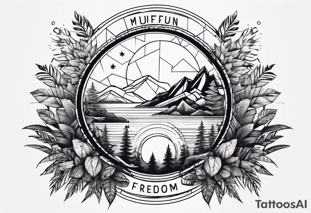 travel nature workout mindfulness freedom tattoo idea