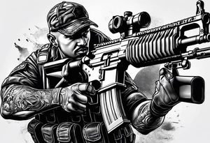 Darkness, Soldier, Fitness tattoo idea