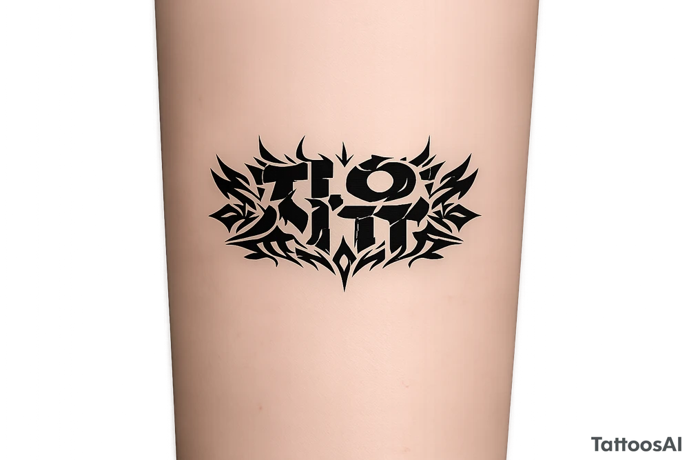 free written in korean with kpop demon hunters patterns, have it evoke the styling of korean writing and incorporate golden joinery tattoo idea