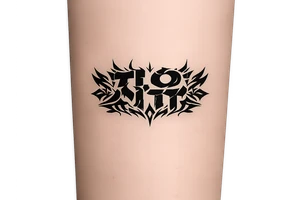 free written in korean with kpop demon hunters patterns, have it evoke the styling of korean writing and incorporate golden joinery tattoo idea
