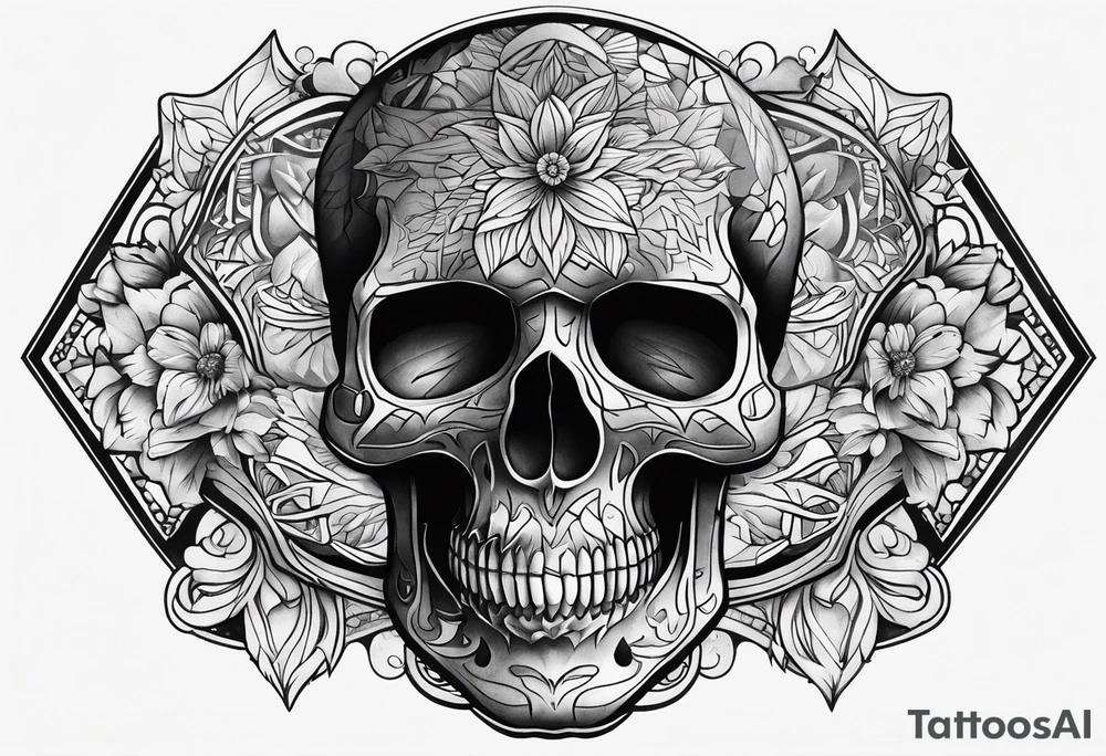 Diamond skull tattoo idea