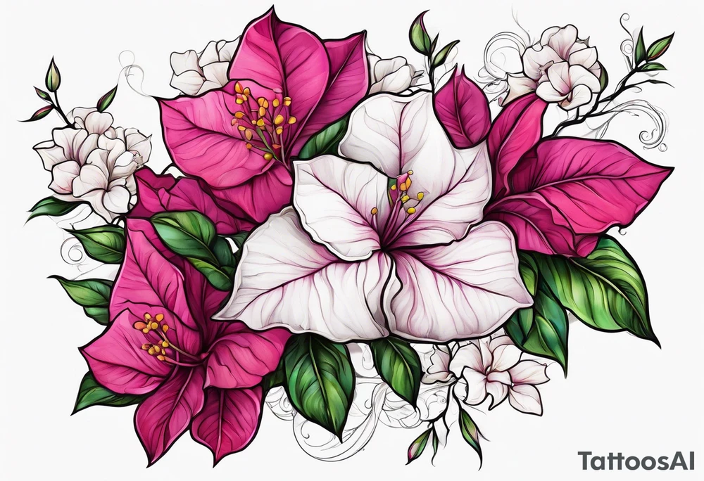 Bougainvillea tattoo idea