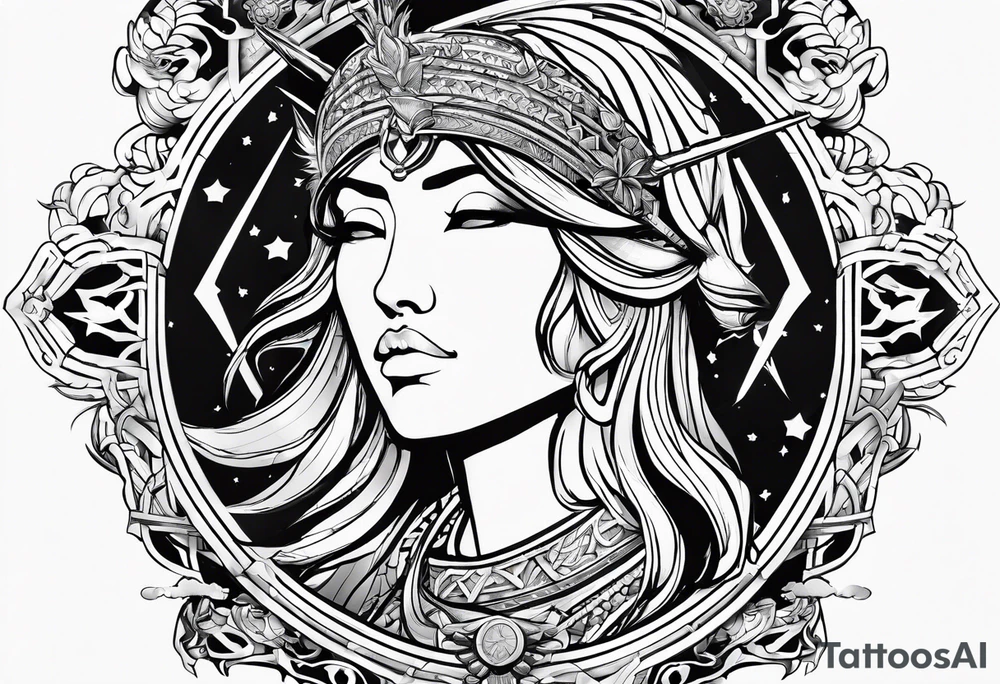sagittarius, faith, strong, warrior, god, jesus, christ tattoo idea