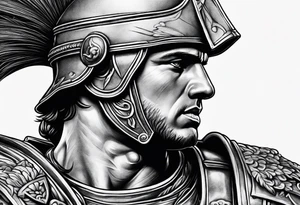 micro realism roman soldier roman art oscar akermo addiction recovery tattoo idea