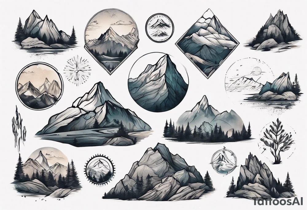 mountain landscape by weta digital tattoo idea