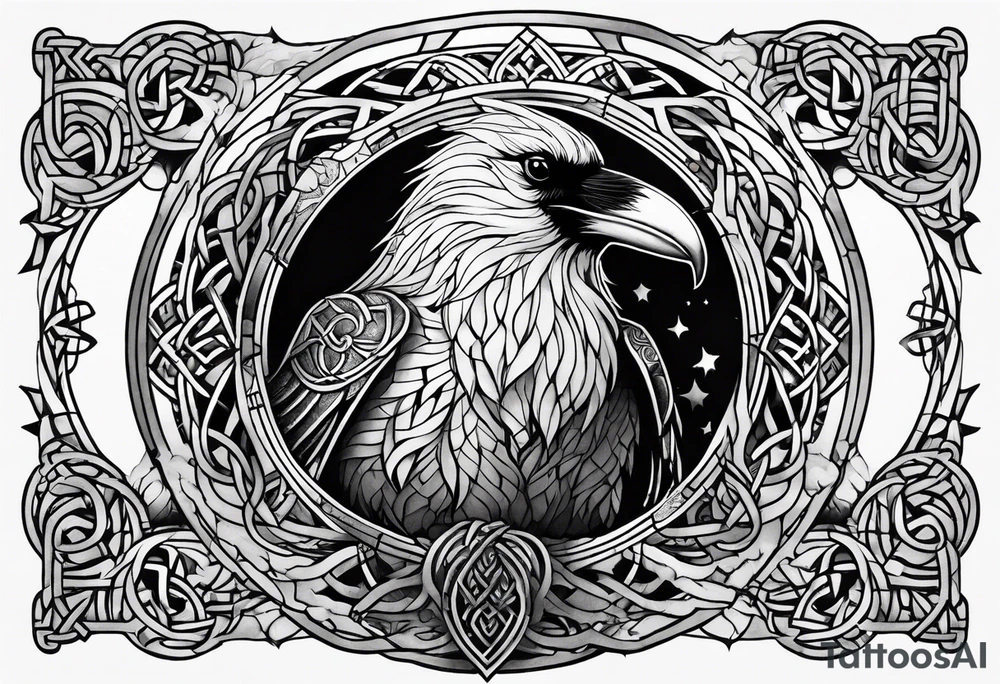 world tree with a raven and knotwork upper arm tattoo tattoo idea world tree with a raven and knotwork upper arm tattoo tattoo idea