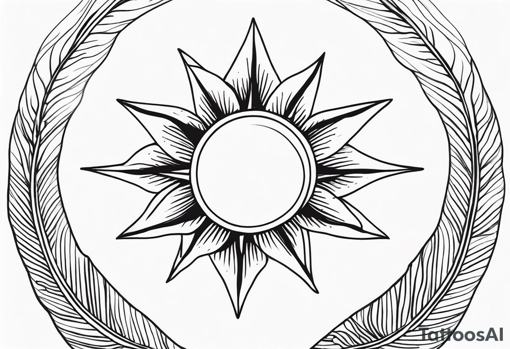 elif letter
 and sun tattoo idea