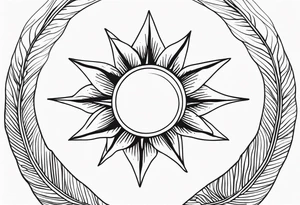 elif letter
 and sun tattoo idea