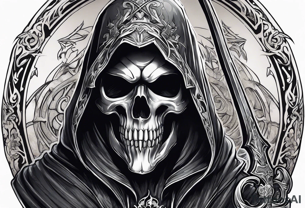 Reaper With scuythe tattoo idea