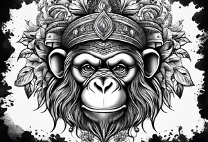 Monkey shoes tattoo idea