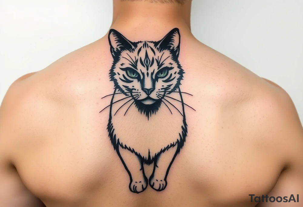 black cat tattoo idea
