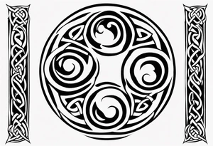 celtic an maori fusion design with a teble cleft. tattoo idea