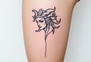 medusa greek goddess tattoo idea