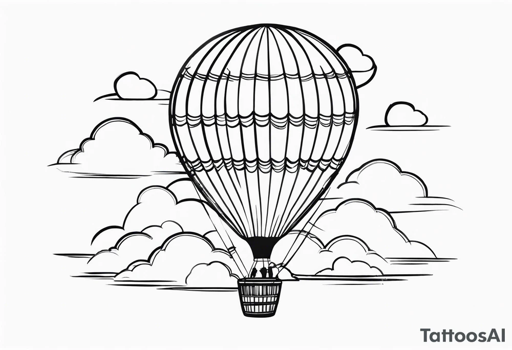 Whimsical Hot Air Balloon tattoo idea