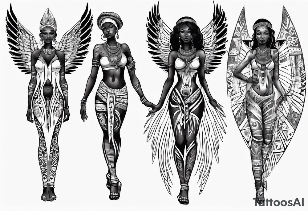African female full body angel
slim face tattoo idea