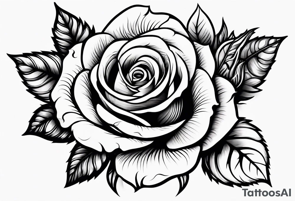 a beautiful rose tattoo idea