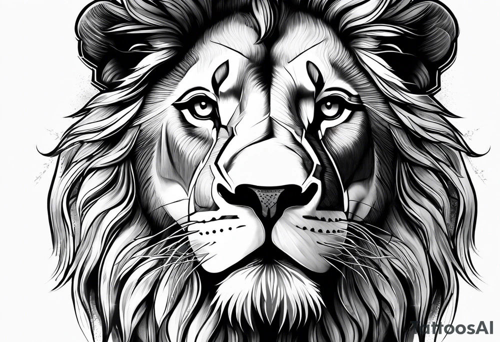 a majestic lion tattoo idea