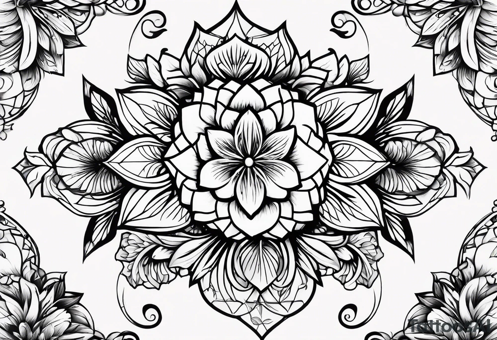 losange fleurs tattoo idea