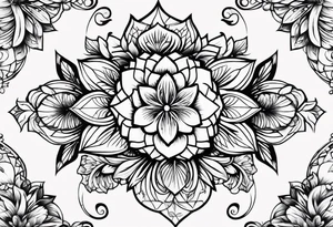losange fleurs tattoo idea