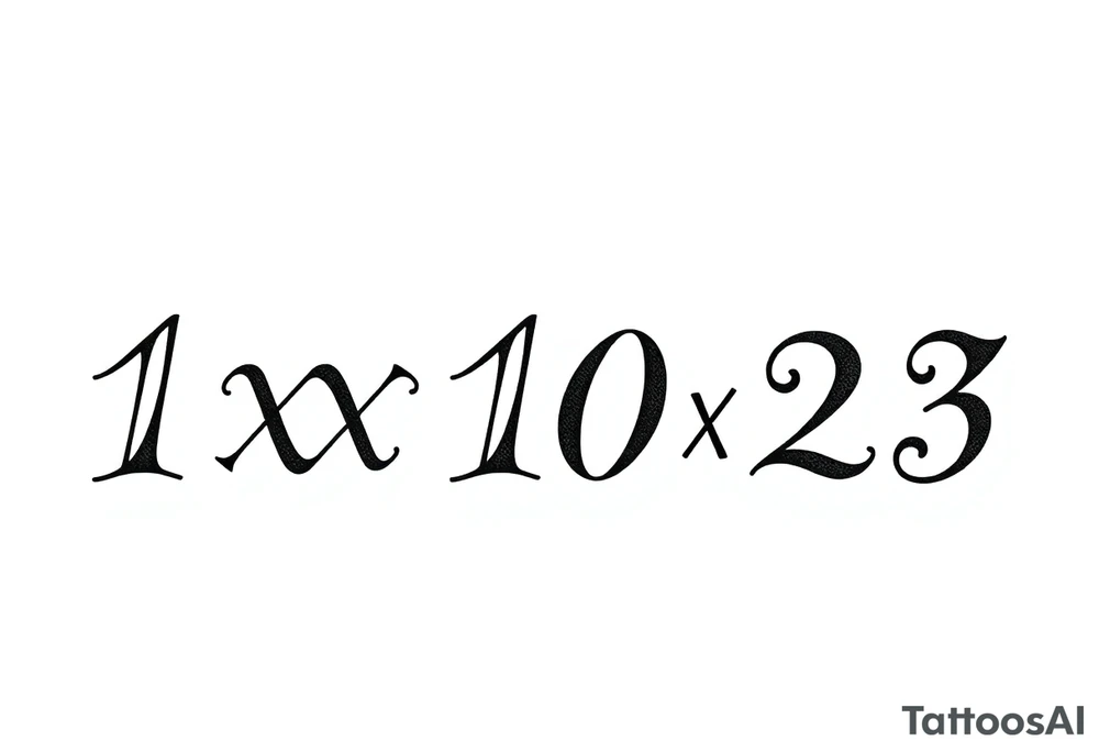 1x10^23 tattoo idea
