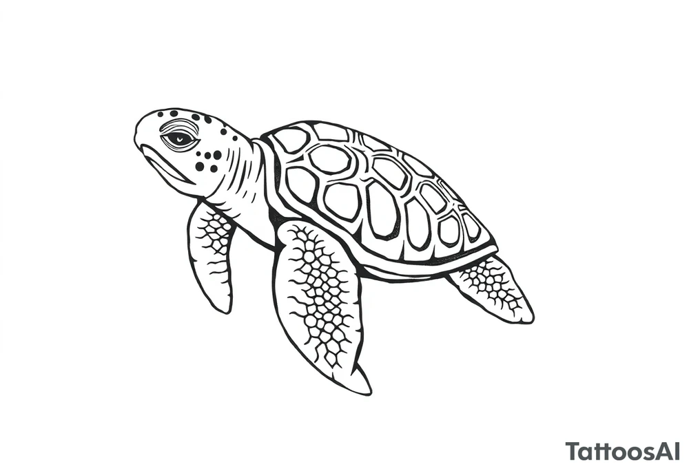 Sea turtle  tribal tattoo idea