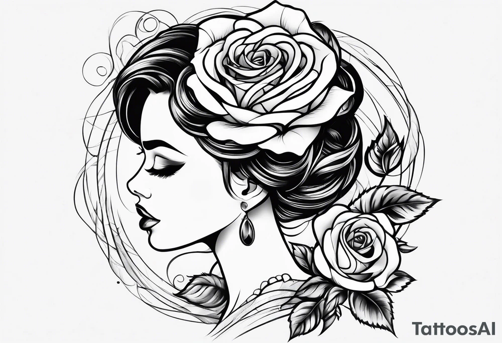 Rose Headed Girl tattoo idea